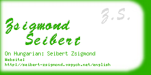 zsigmond seibert business card